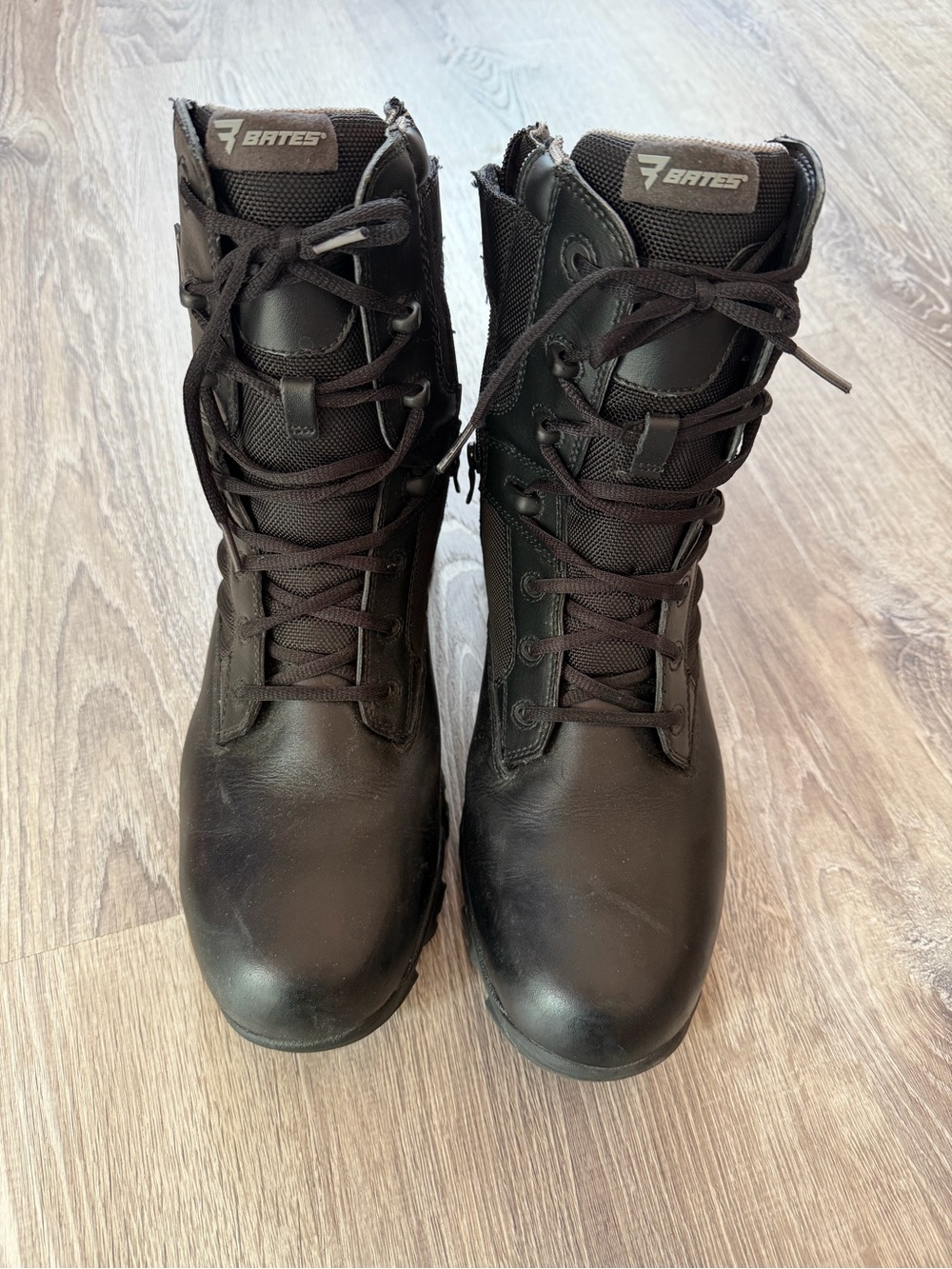 Bates Black Lace-Up Duty Boots